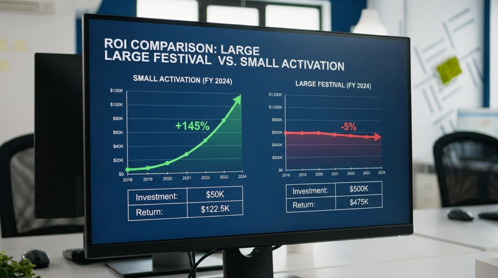 ROI comparison: smaller activations vs large festivals